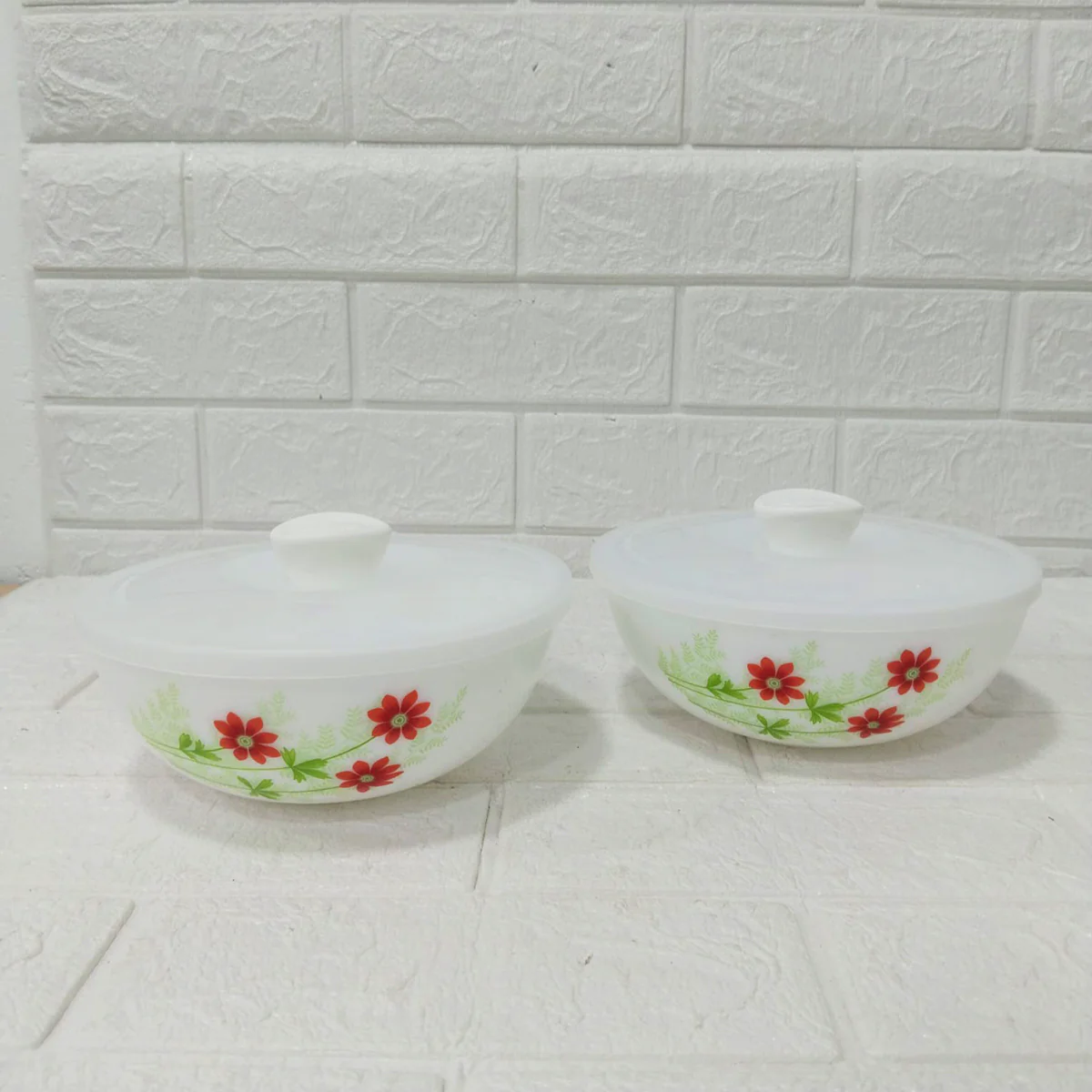 Di0205 Cello Opalware Medium Mixing Bowl with Lid Set of 2 Pcs - 1000ml Each - Image 3