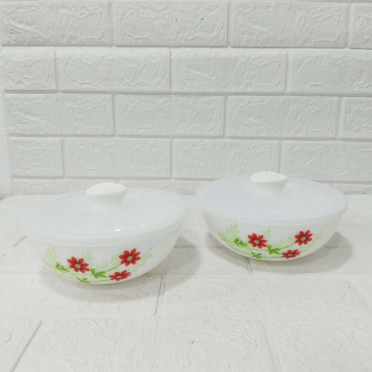 Di0205 Cello Opalware Medium Mixing Bowl with Lid Set of 2 Pcs - 1000ml Each - Image 4