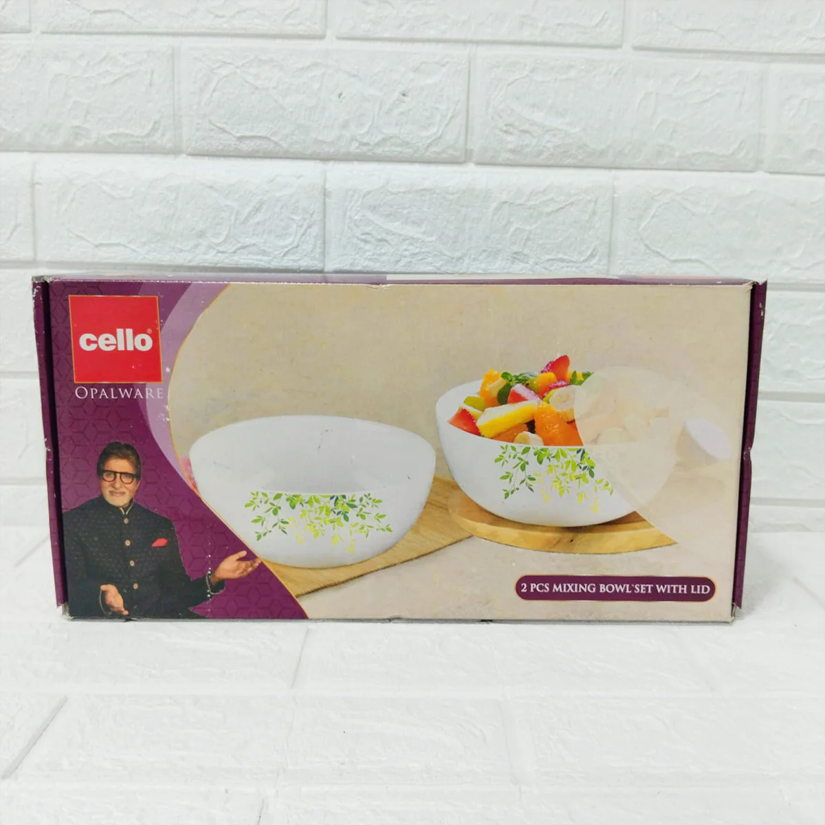 Di0205 Cello Opalware Medium Mixing Bowl with Lid Set of 2 Pcs - 1000ml Each - Image 5