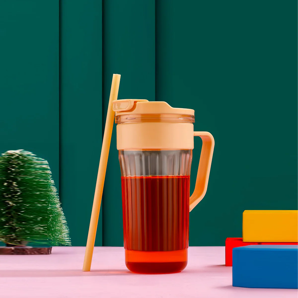 Di0222 Kiddie Twist Sipper Tumbler with Handle & Straw β Leakproof, BPA-Free, Easy Grip Cup for Kids