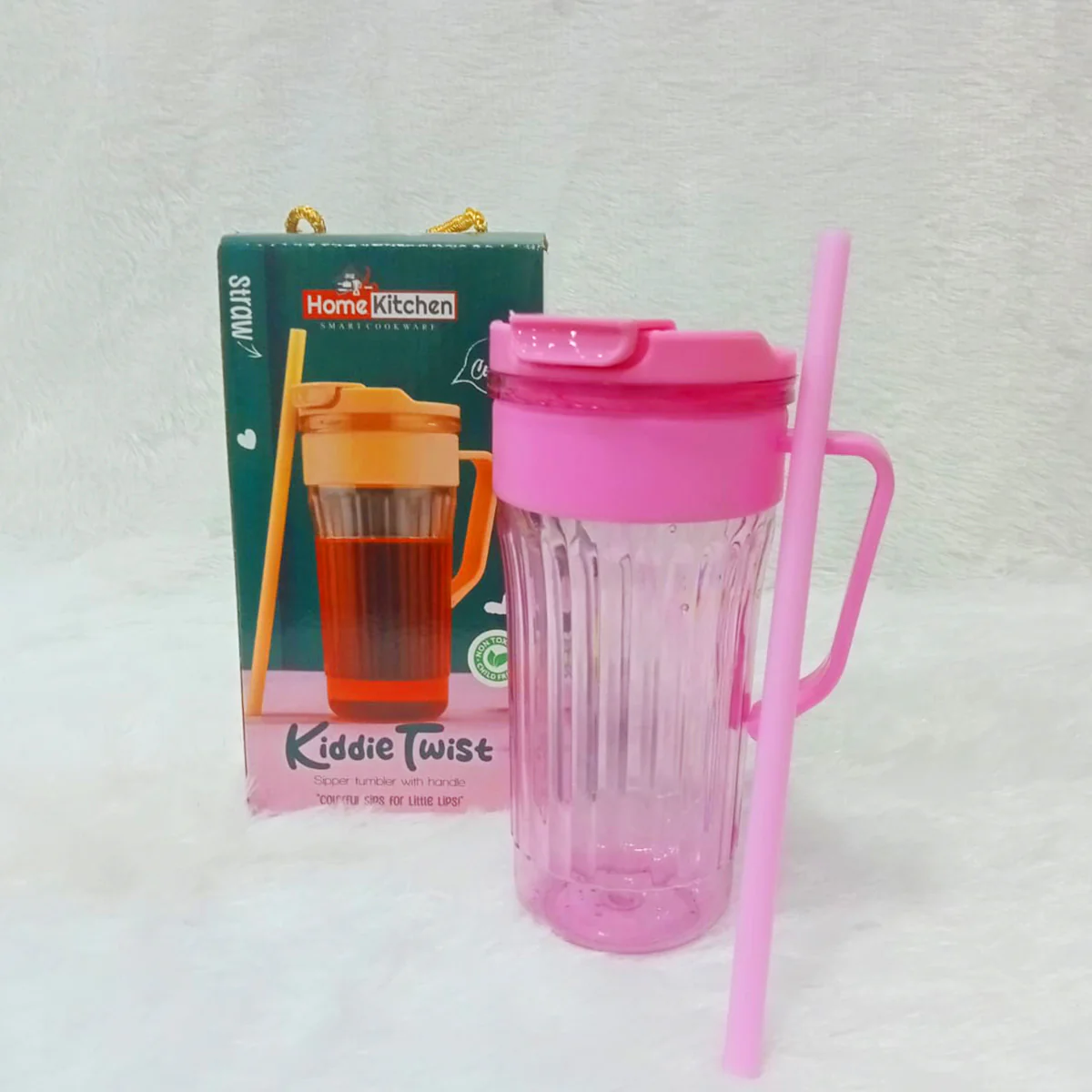 Di0222 Kiddie Twist Sipper Tumbler with Handle & Straw β Leakproof, BPA-Free, Easy Grip Cup for Kids - Image 8