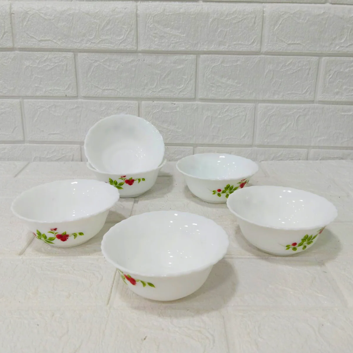 Di0230 Cello Opalware Imperial Rose Veg Bowl Set – 6 Pcs (11.2 cm) - Image 2