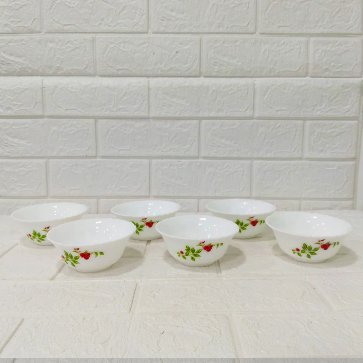 Di0230 Cello Opalware Imperial Rose Veg Bowl Set – 6 Pcs (11.2 cm) - Image 3