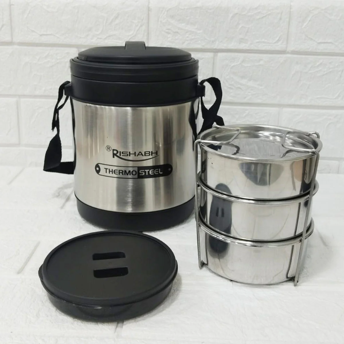 Di0258 Rishabh Imperial Set 2 - Thermo Steel Insulated Hot Pot & Water Jug Gift Set - Image 3