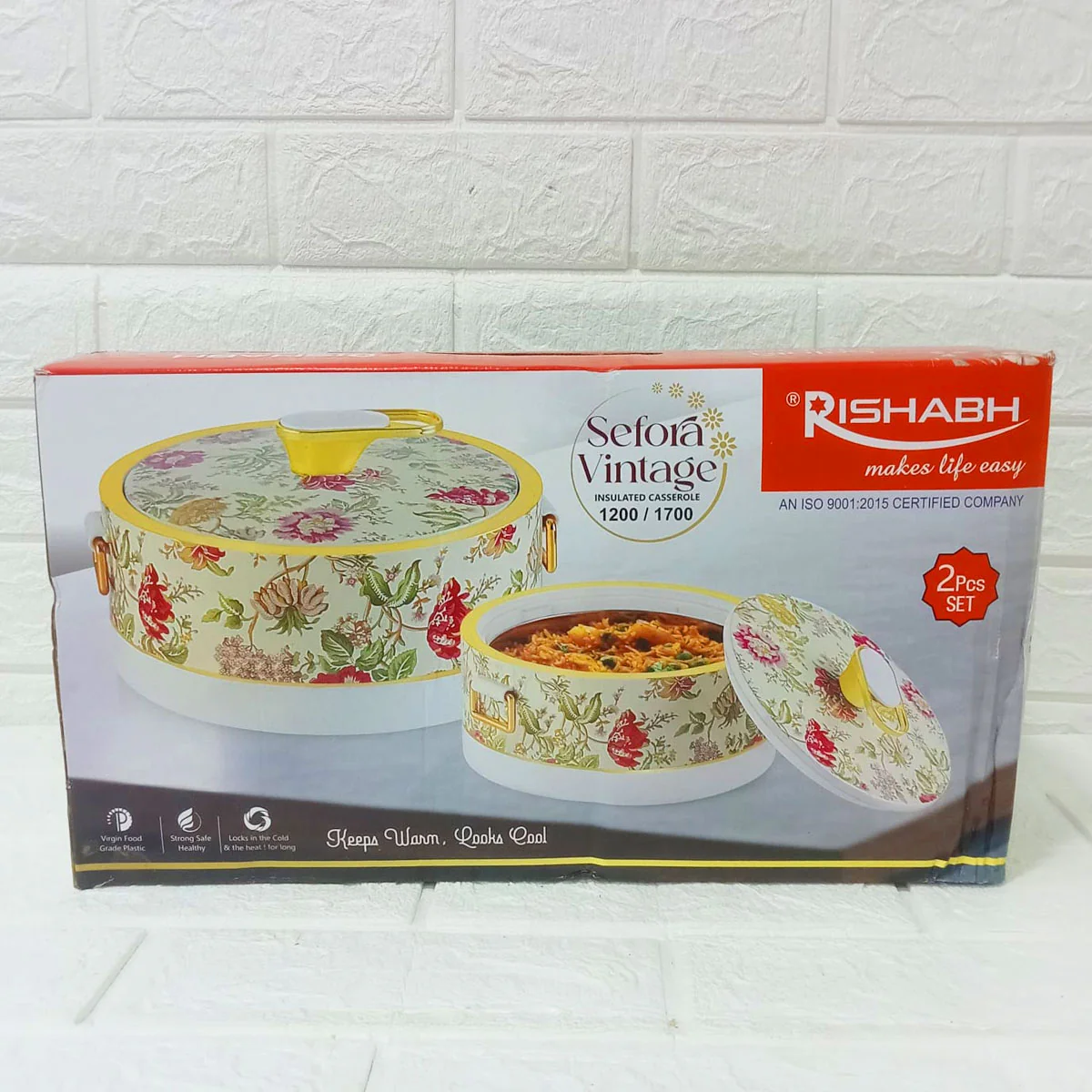 Di0262 Rishabh Sefora Vintage 2-Piece Insulated Casserole Set - Image 3
