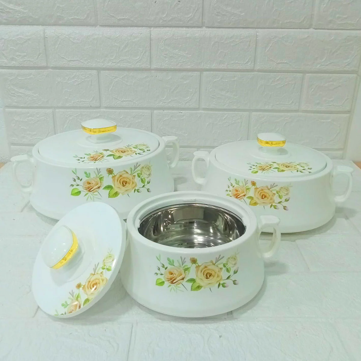 Di0288 Rishabh Stallion 3-Piece Insulated Hot Pot Casserole Set - Image 2