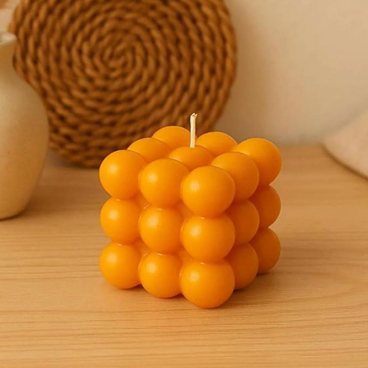 Di0307 Bubble Cube Candle (Multicolour) – Modern Decorative Scented Wax Candle - Image 3