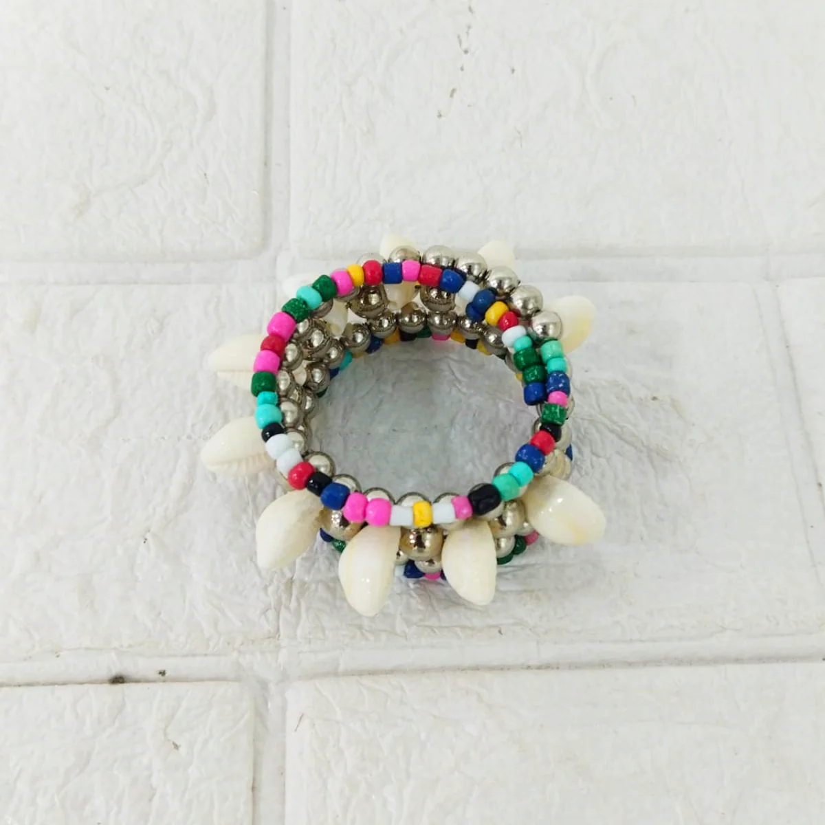 Di0309 Colorful Navratri Kodi Bracelets – Beaded Cowrie Shell for Garba - Image 5