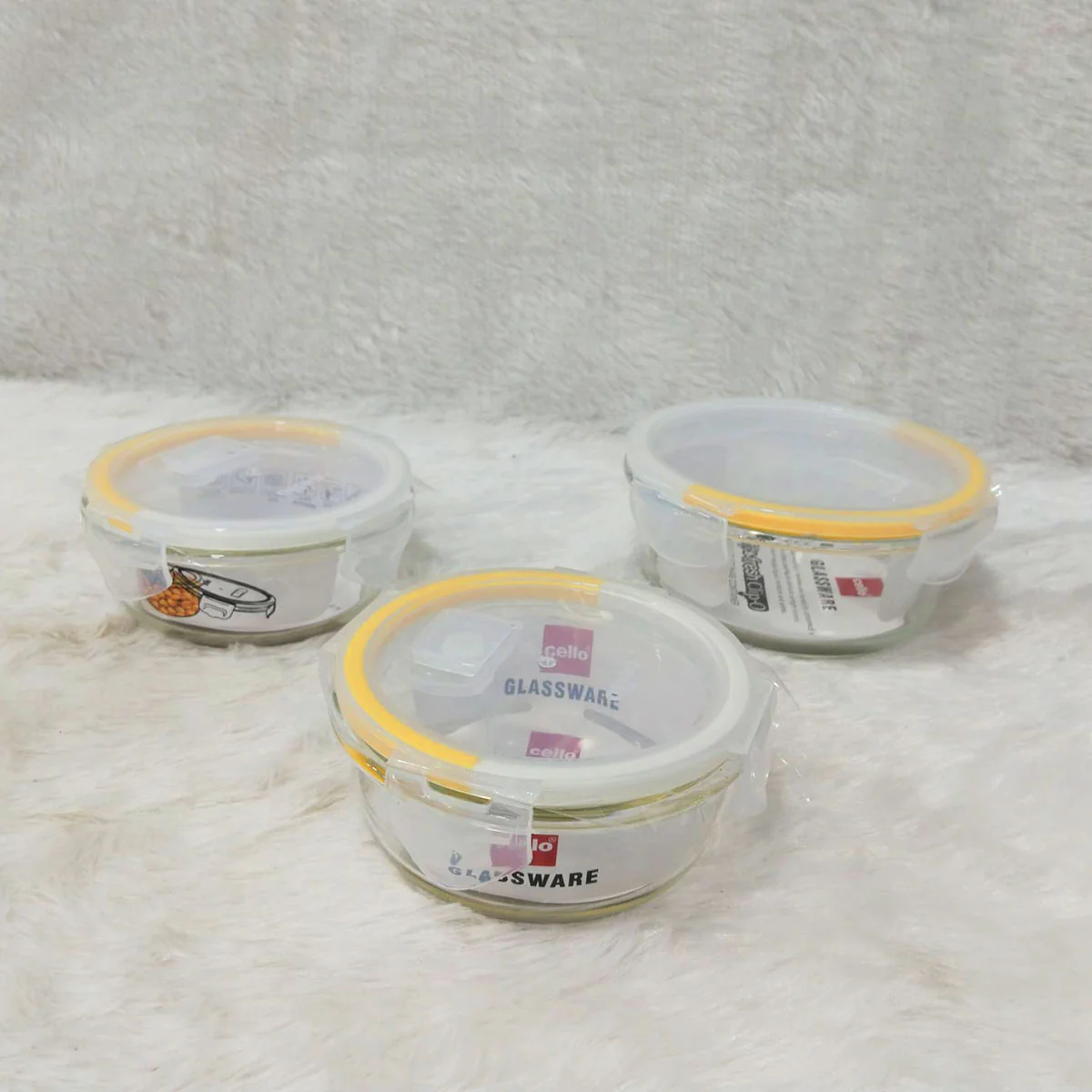 Di0367 Cello Fit & Fresh Clip-O Round Container Set of 3pc - Image 2