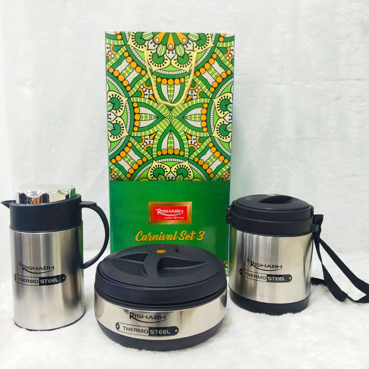 Di0379 Rishabh Thermosteel Carnival Set of 3pc - Image 3