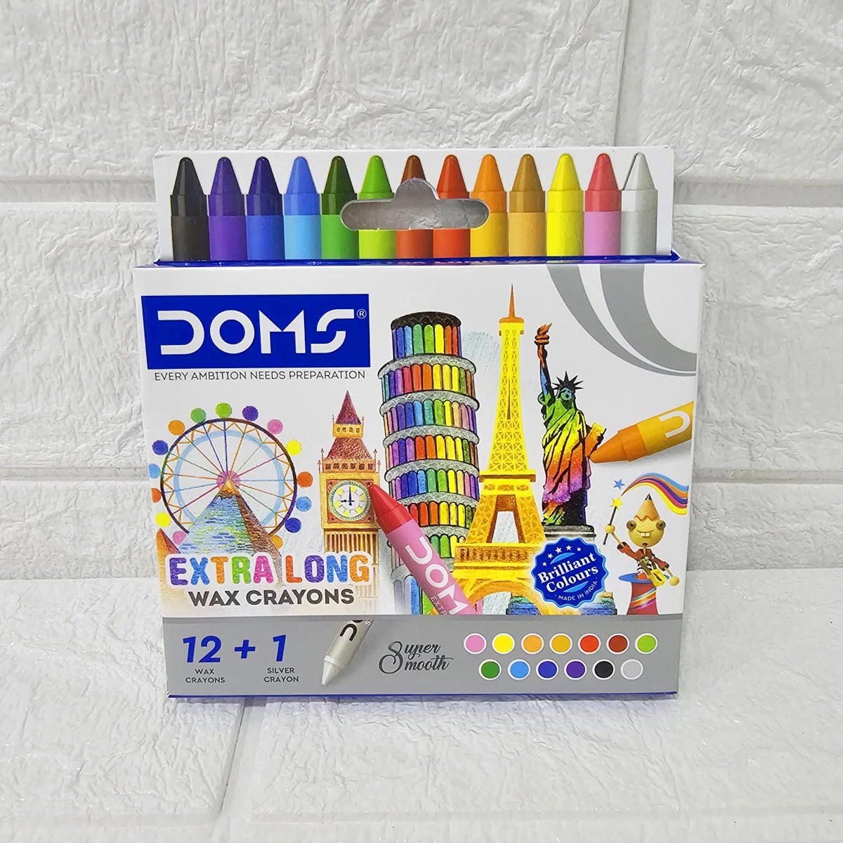 AM6081 DOMS Extra Long Wax Crayons 13 Shades - Image 4