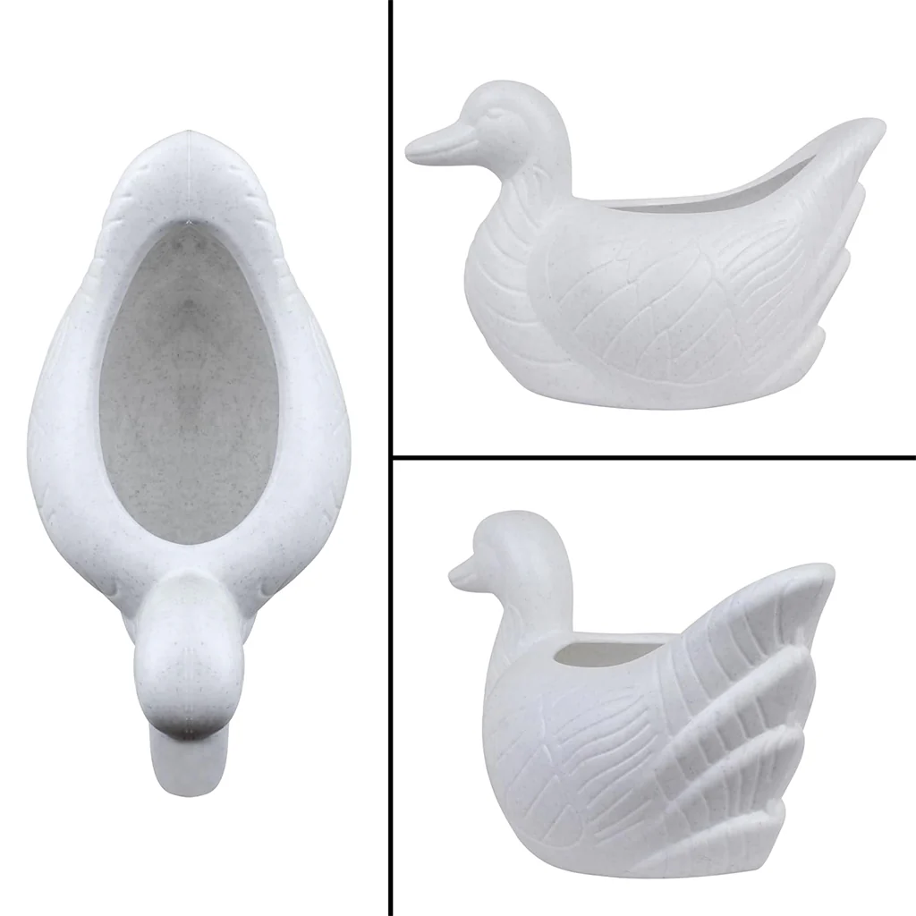 AM0854 White Duck Flower Plastic Pot, Home,Gardening decoret - Image 6