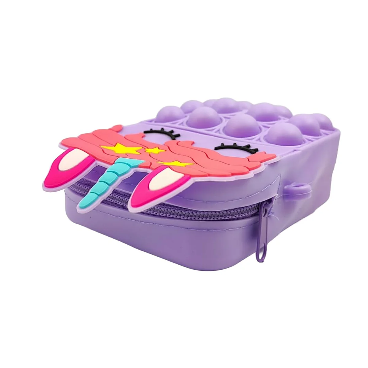 AM0879 Fidget Toys Push Pop Purse Shoulder Bag Lovely Silicone Unicorn Crossbody Bag For Kids - Image 3