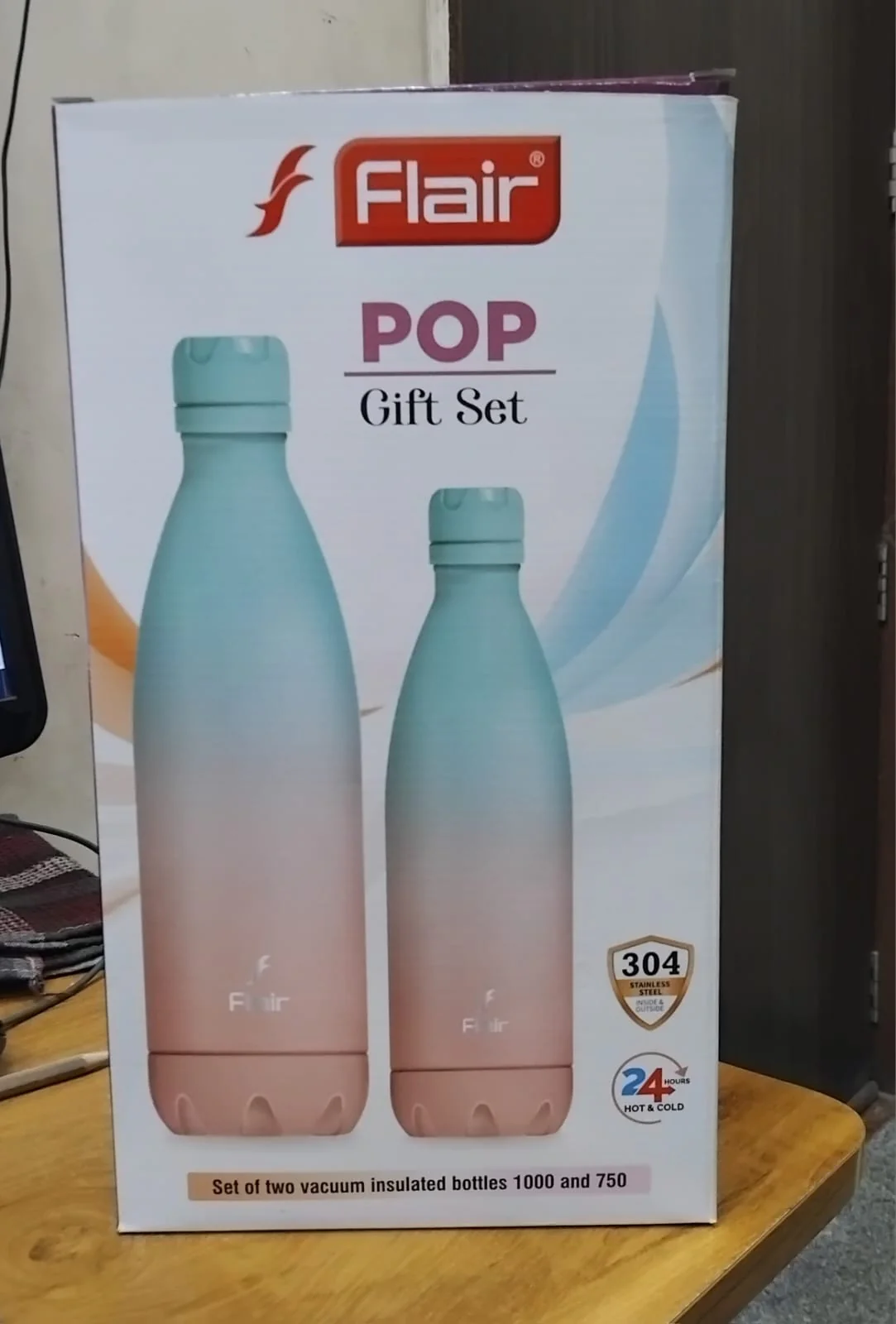 AM2542 Flair Pop SS 304 Vacuum Insulated Bottles 1000ml And 750ml 24 Hours Hot & Cold - Image 7