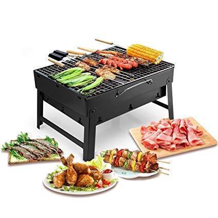 0126 Folding Barbeque Charcoal Grill Oven (Black, Carbon Steel) - Image 3