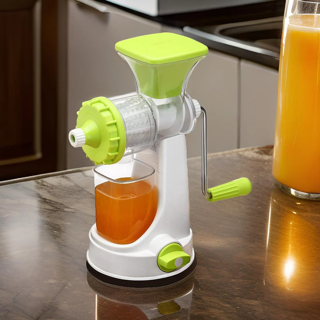 0140 Plastic Multipurpose Manual Juicer (Green) - Image 2