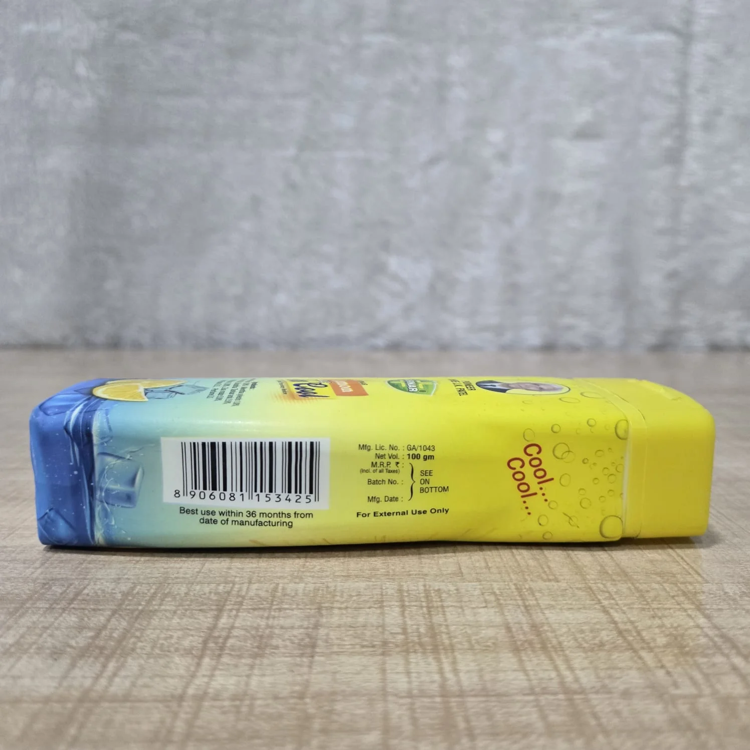 AM7083 Girnar Lemon Ice Cool Prickly Heat Talc Powder (100gm) - Image 3