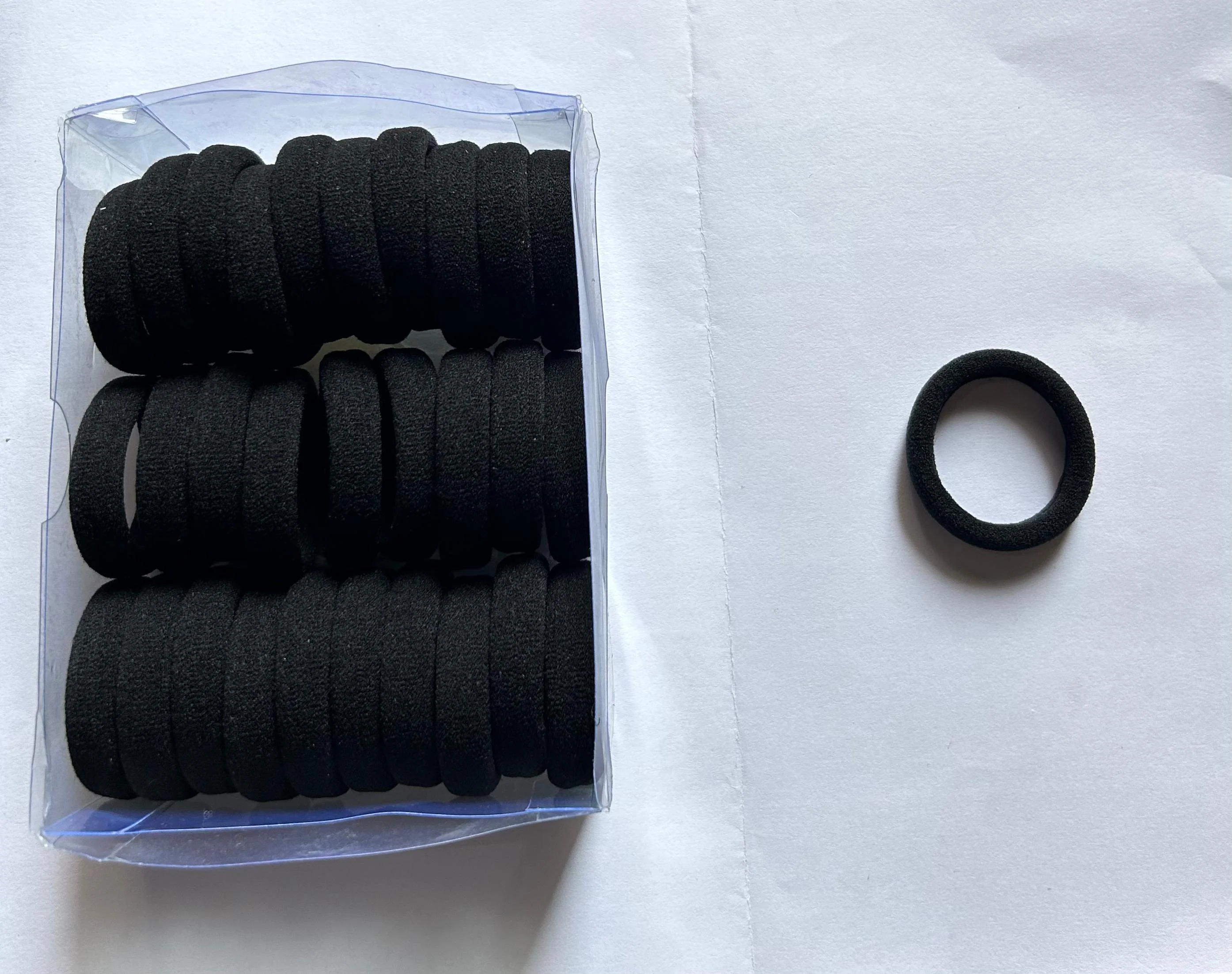 AM1002 Elastic Hair Rubber Bands for Girls, Kids & Women (Black - Pack of 30) - Image 7