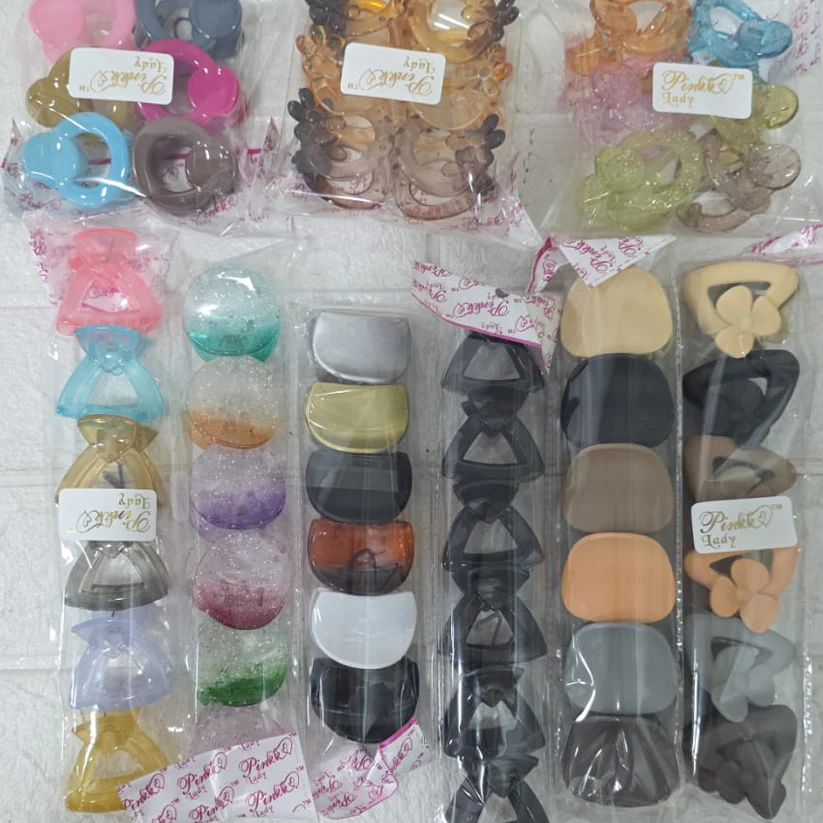 AM6417 Hair Claw Clip & Multicolour & Multi Design Pack of 1 - Image 2