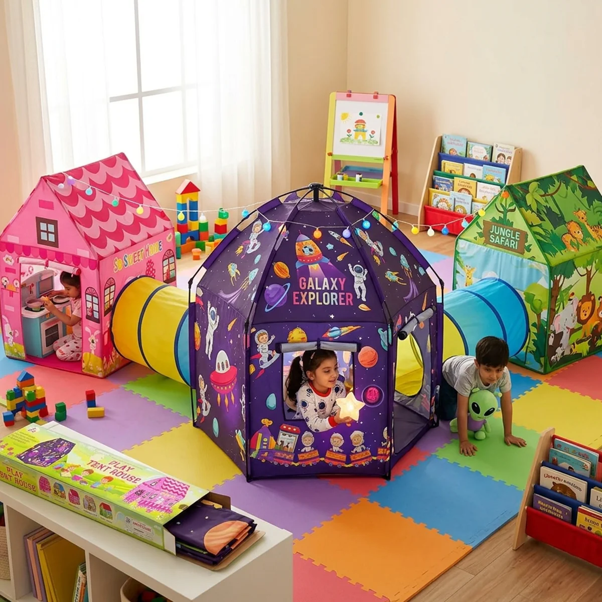 AM7417 House Kids' Foldable Play Tent House (Indoor & Outdoor) - Image 2
