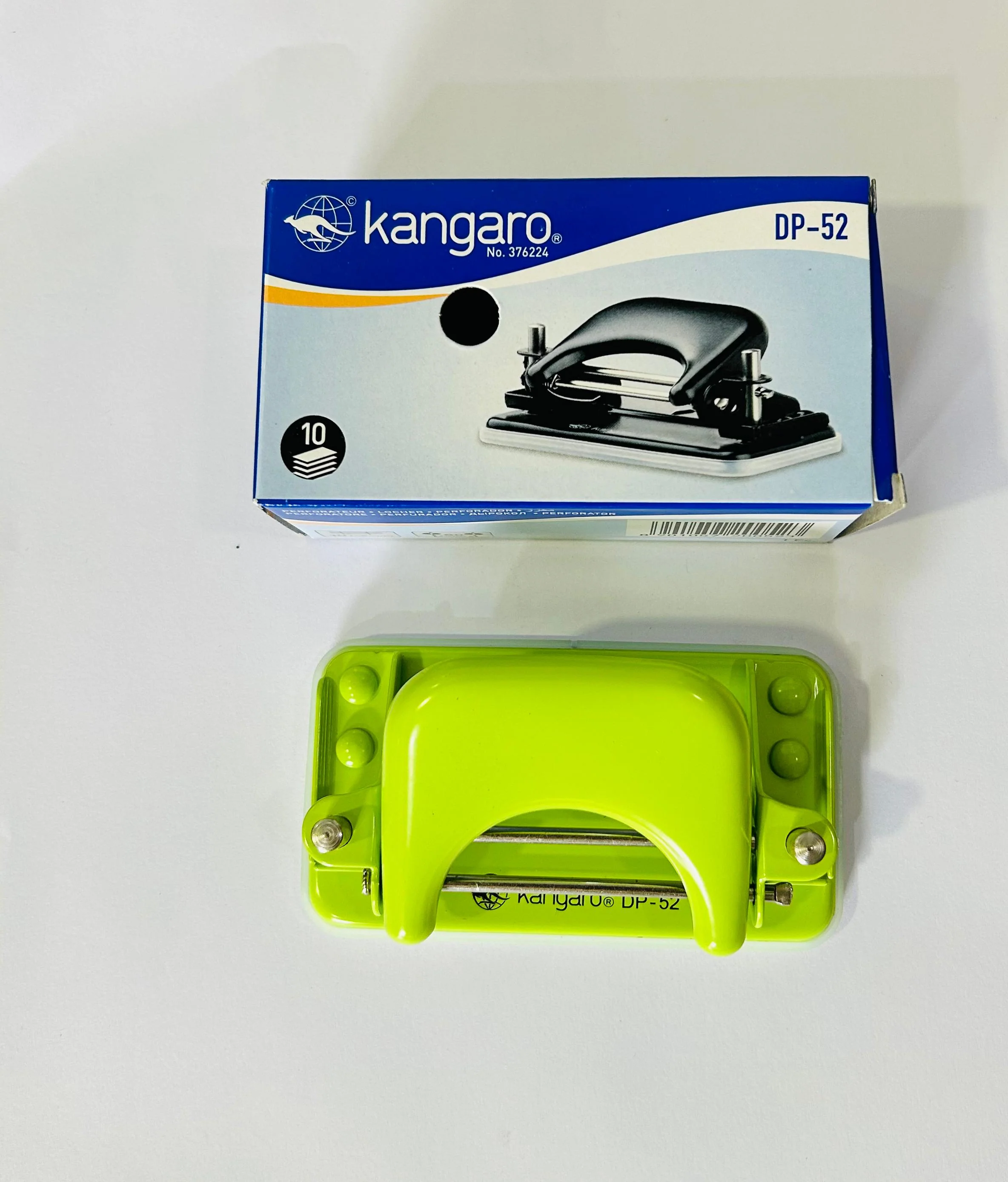 3930 Kangaro DP-52 | 2 Hole Metal Classic Mini Paper Punch | Removable Chip Tray With Durable Steel Consecution - Image 4