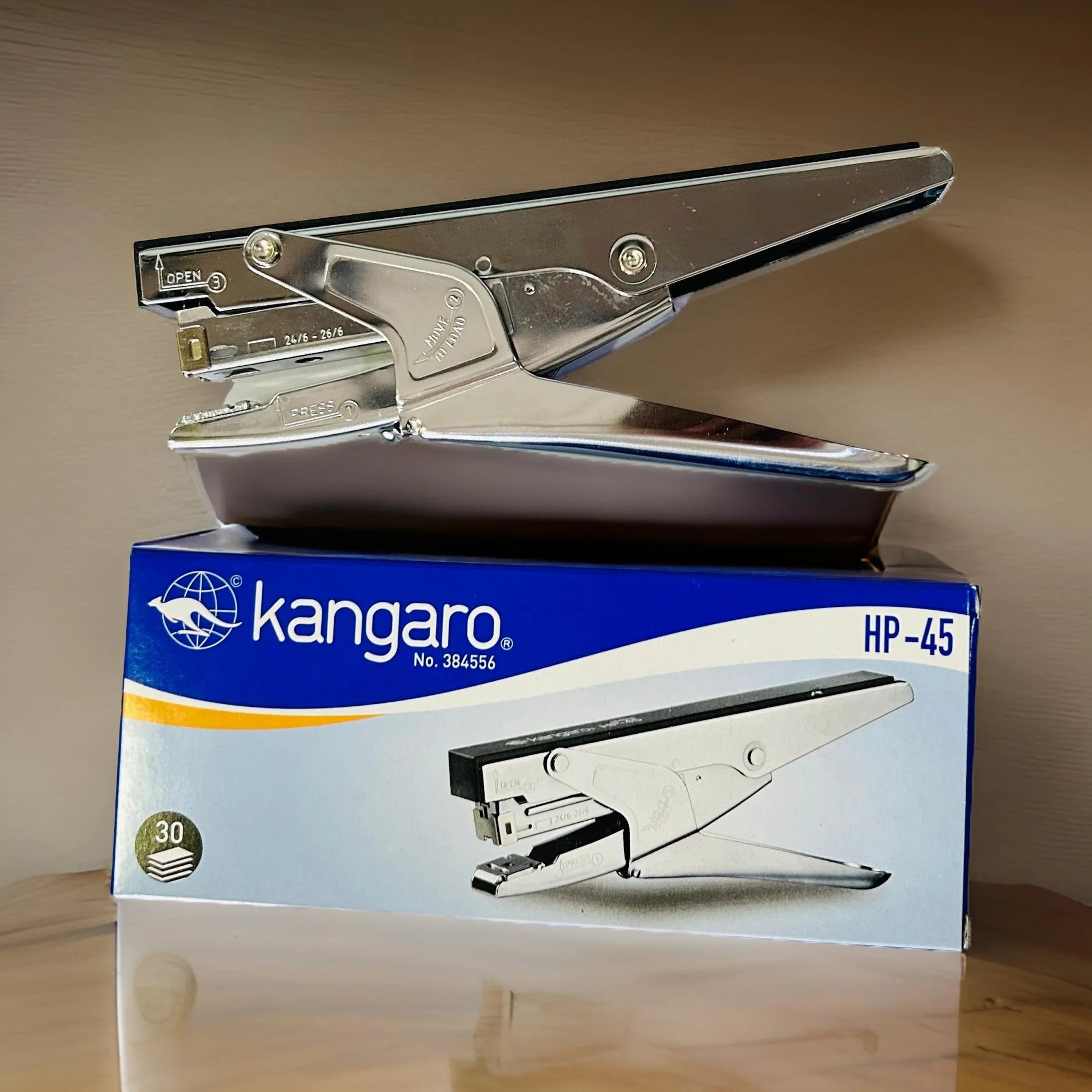 3973 Kangaro HP-45 All Metal Stapler | Standard Stapler with Quick Loading Mechanism | Sturdy & Durable for Long Time Use - Image 3