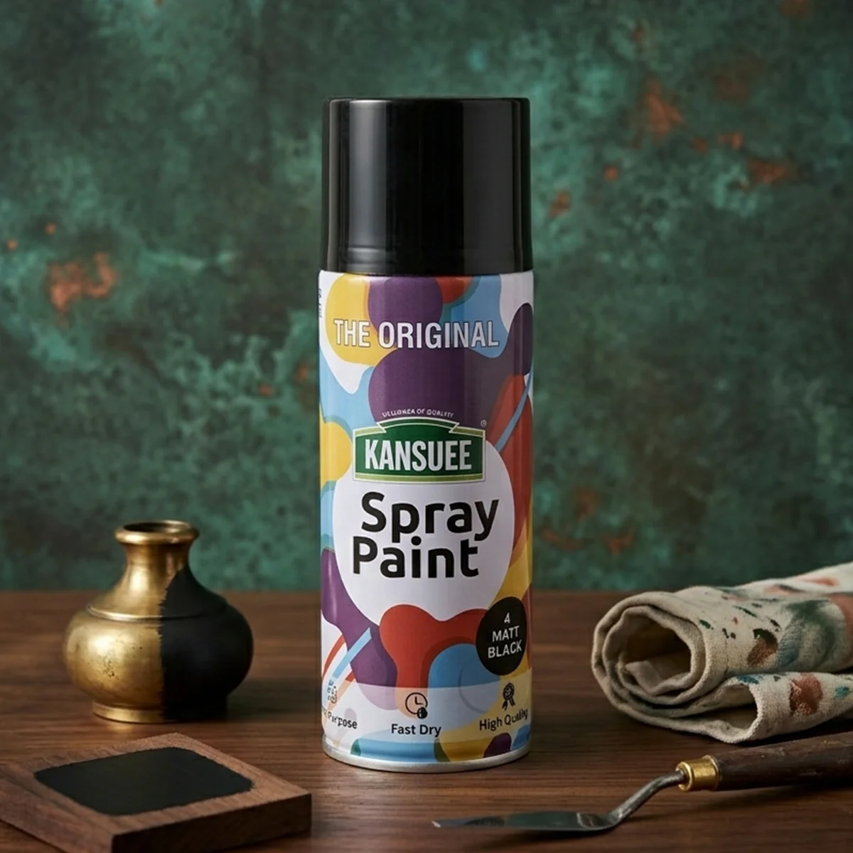 AM7192 Kansuee Premium Spray Paint - Mattblack