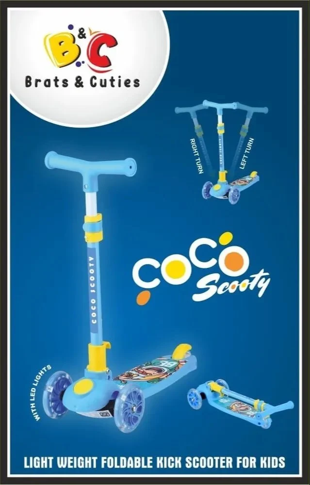 AM2876 Kick Scooter Coco Jumbo Led B & C Brats & Cuties Now With A Bigger And Sturdier Base Just Push The Button - Image 2