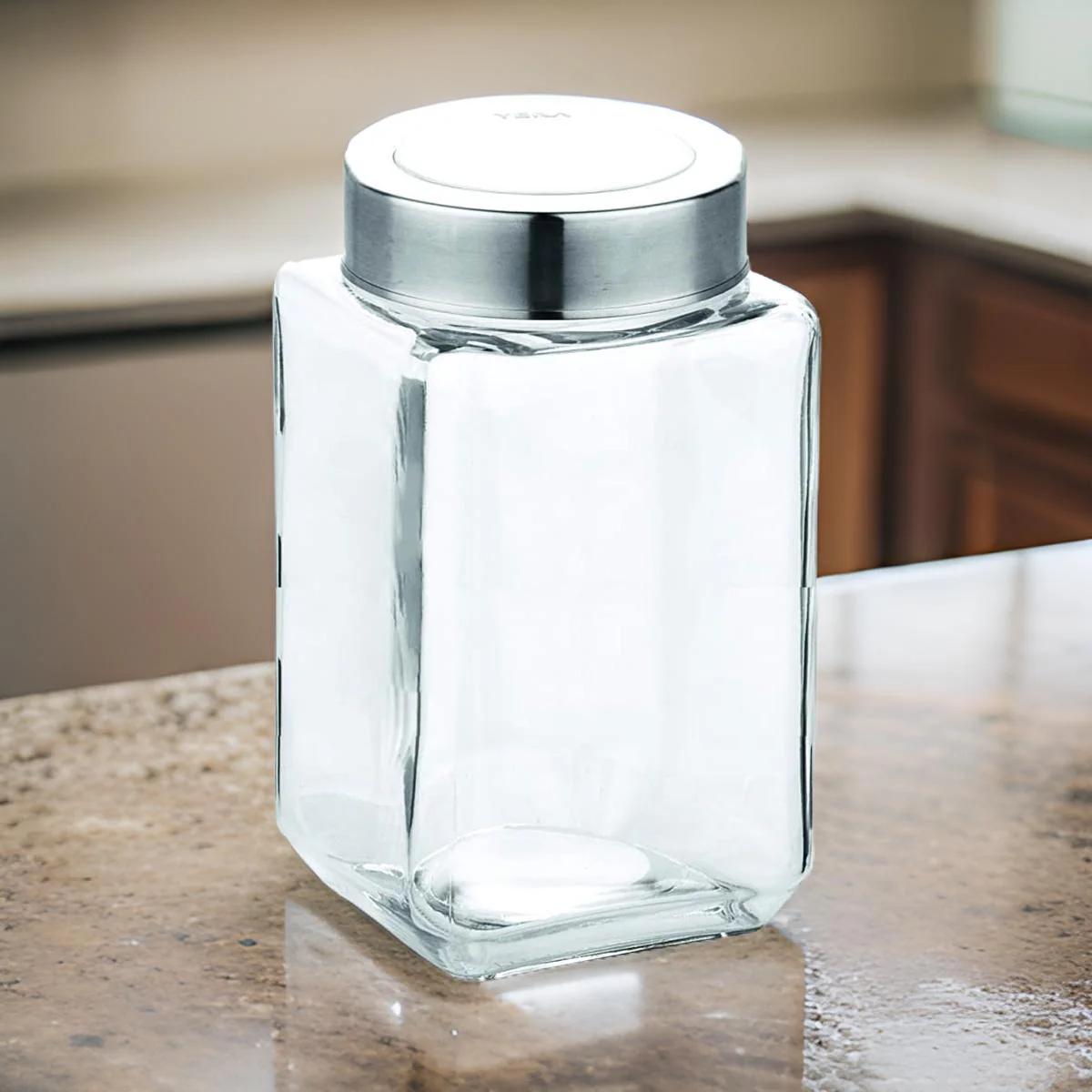 3511 Yera X-Series Square jar with see through cap, 3000ml (KSM3000) - Image 4