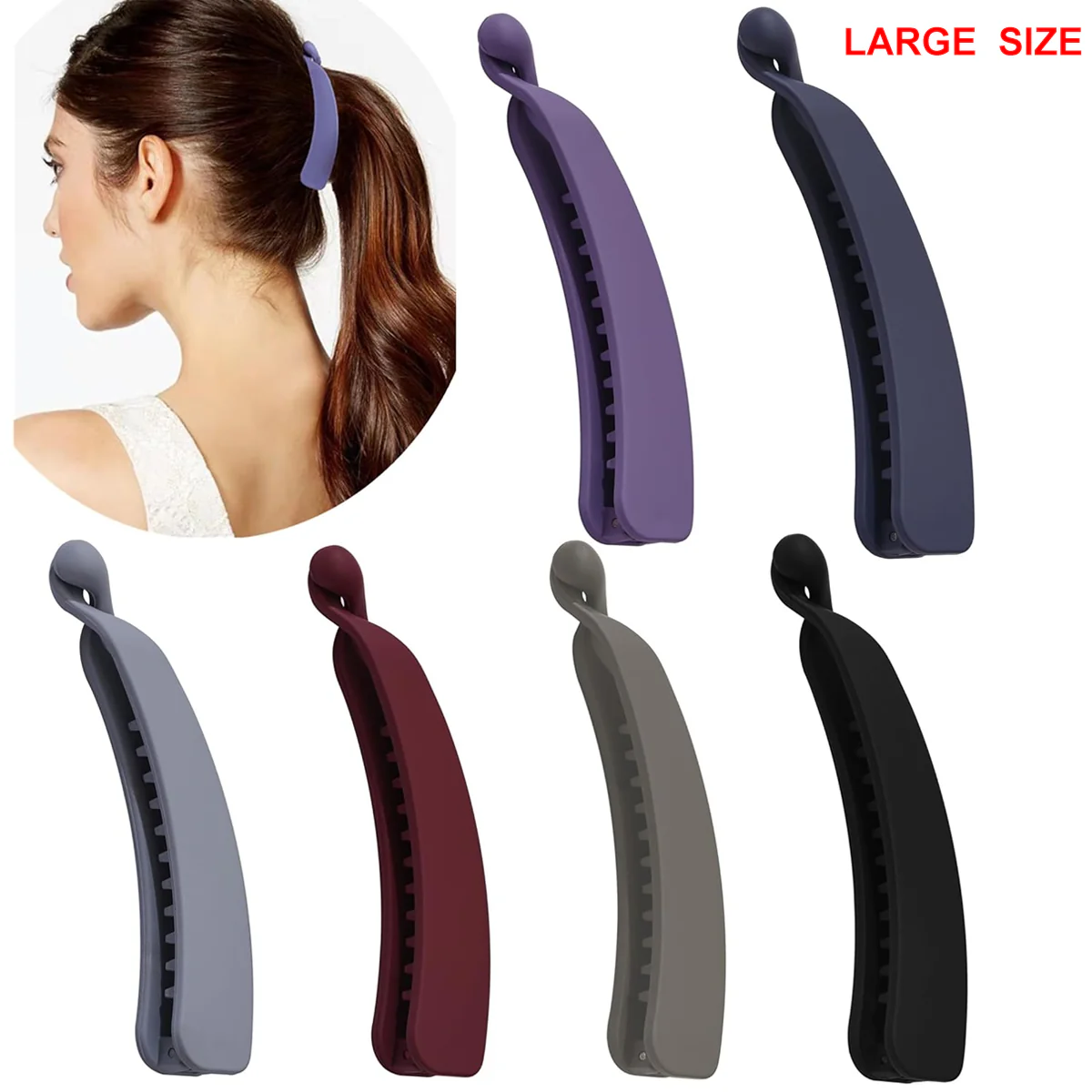 AM1033 Large Banana Hair Clip 1 Pack