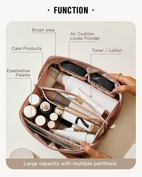 3063 Leather Cosmatic Bag Makeup Organizer - Image 2