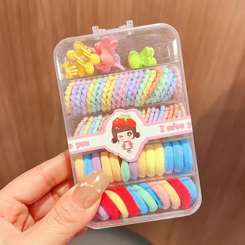 AM1003 1 Box, Cute Colorful Hair Tie Hair Accessories for Baby Girls & Little Girls - Image 3