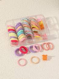 AM1003 1 Box, Cute Colorful Hair Tie Hair Accessories for Baby Girls & Little Girls - Image 5