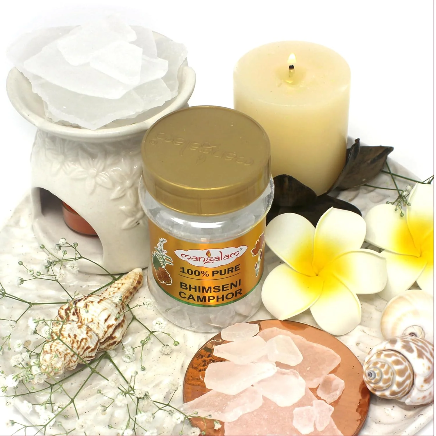 3853 MANGALAM Bhimseni Camphor chunk 100g Jar - Pack Of 1 - Image 4