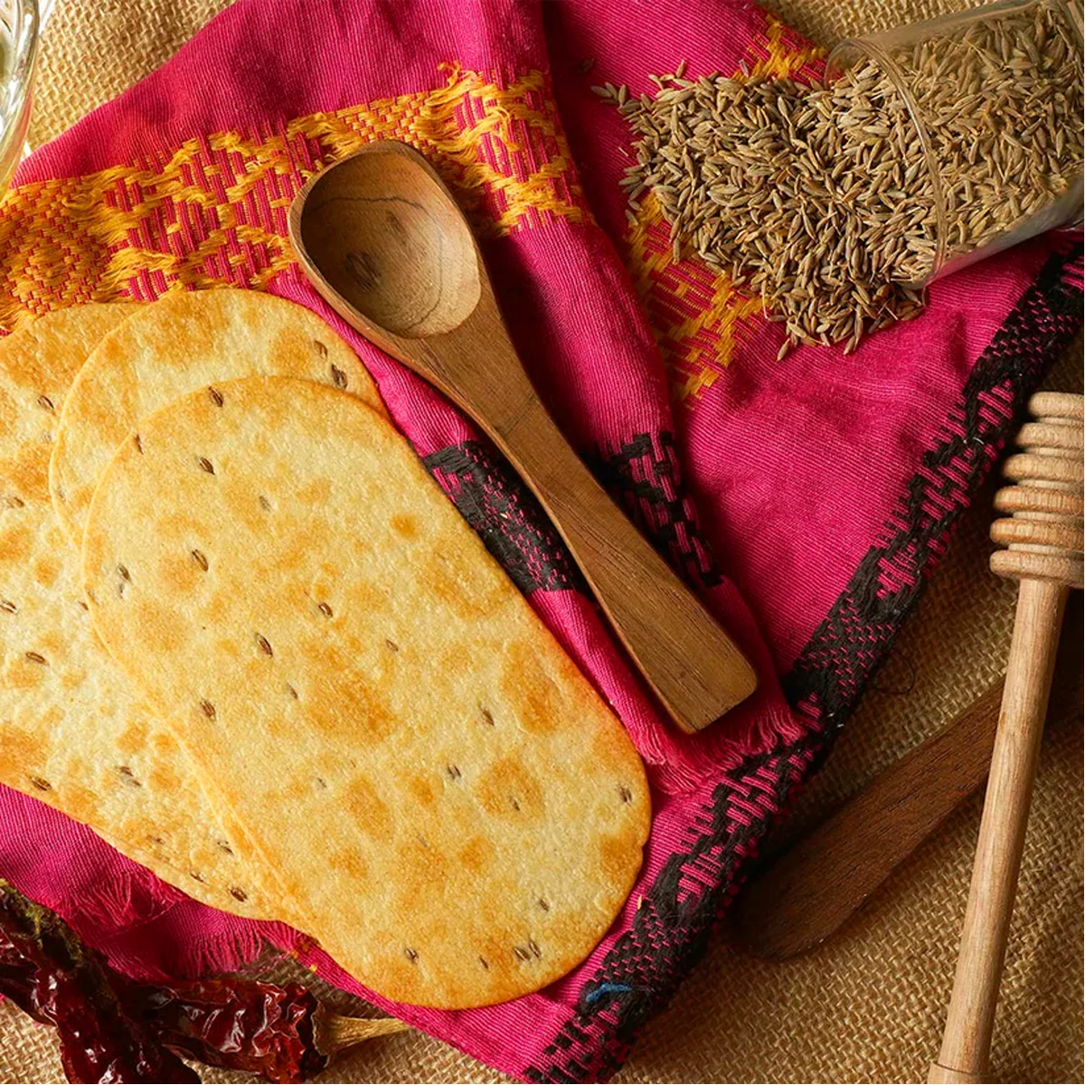 0030 Maniarr's Garlic Bread Khakhra Wheat Chips (60gm) - Image 3