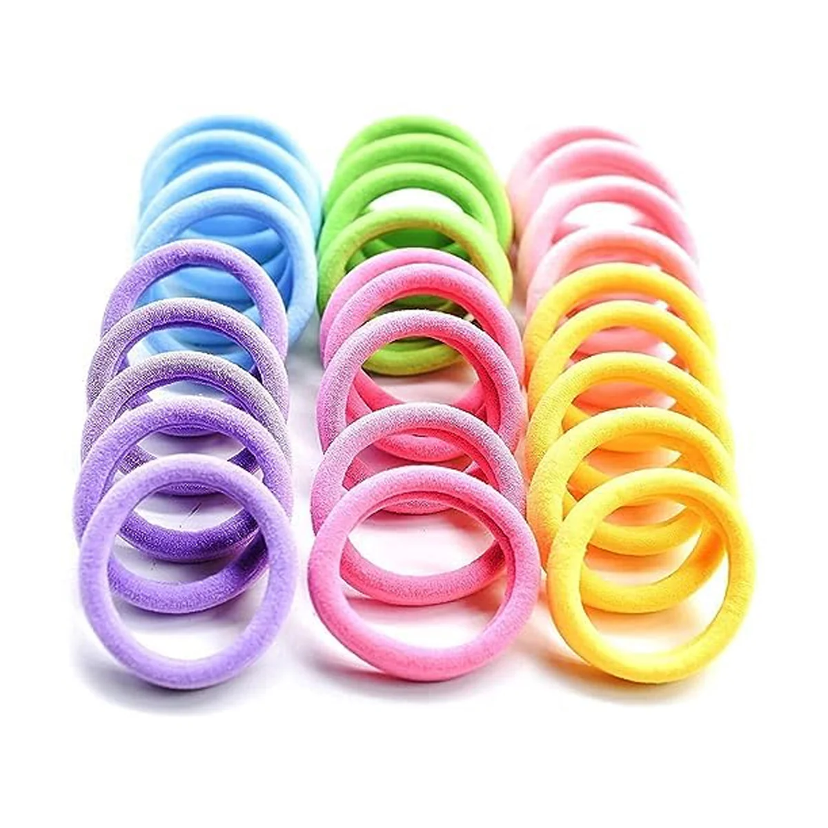 AM1130 Medium Hair Rubber Bands Elastic Hair Bands Multicolor 30Pcs - Image 3
