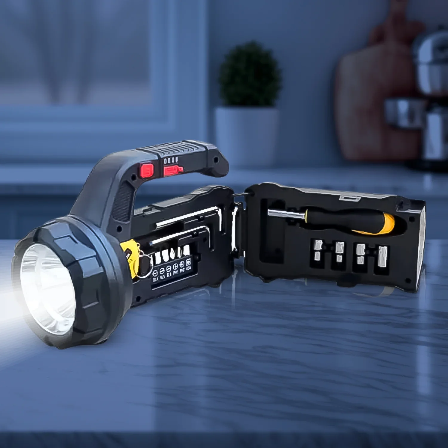 9546 Multi Functional SOS Light With Tool Box, Torchlight (18 W) - Image 5