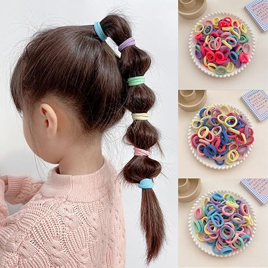 AM1004 Multicolour Rubber Ponytail Holder Bands for Hair - Set of 30 - Image 6