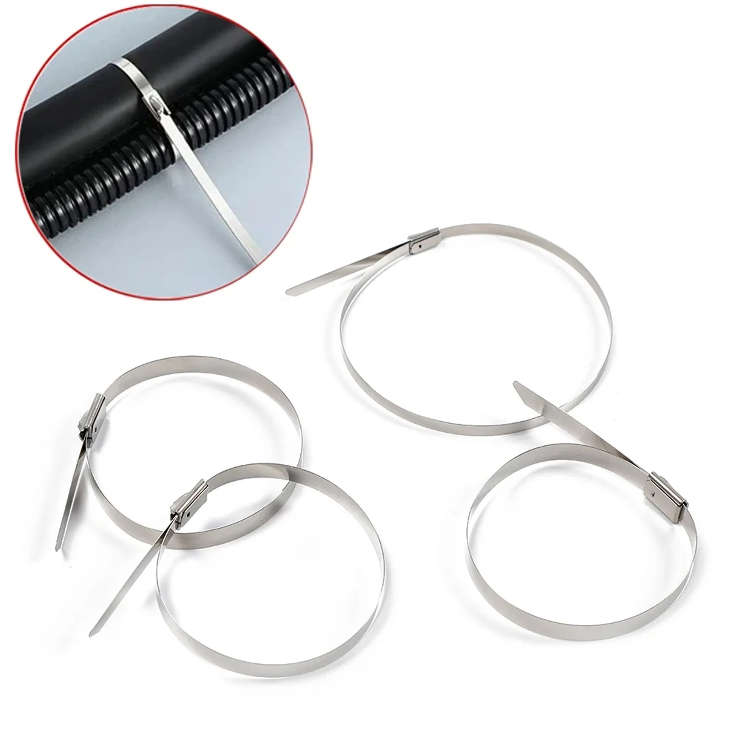 9521 Multipurpose Stainless Steel Cable TIE (10 pcs Set / 4.6x200MM) - Image 5