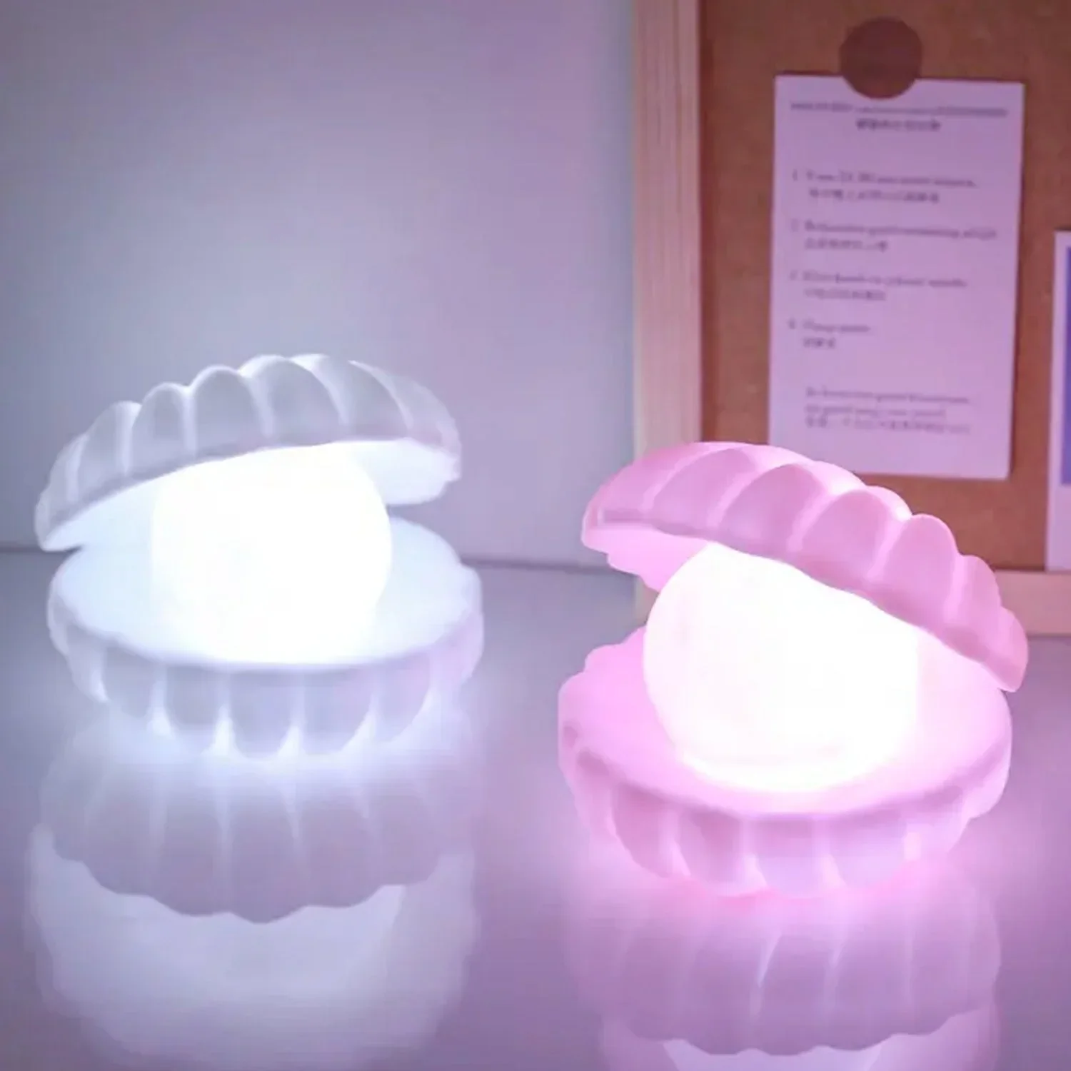 6621 PEARL SHELL NIGHT LAMP DECORATE DESK NIGHT LIGHTS FOR BEDROOM & HOME - Image 2