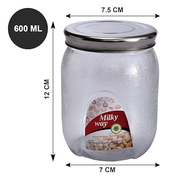 AM2534 Plastic Air Tight Round Milky Way Jar Storage Containers 5000ml 1 Pcs - Image 6