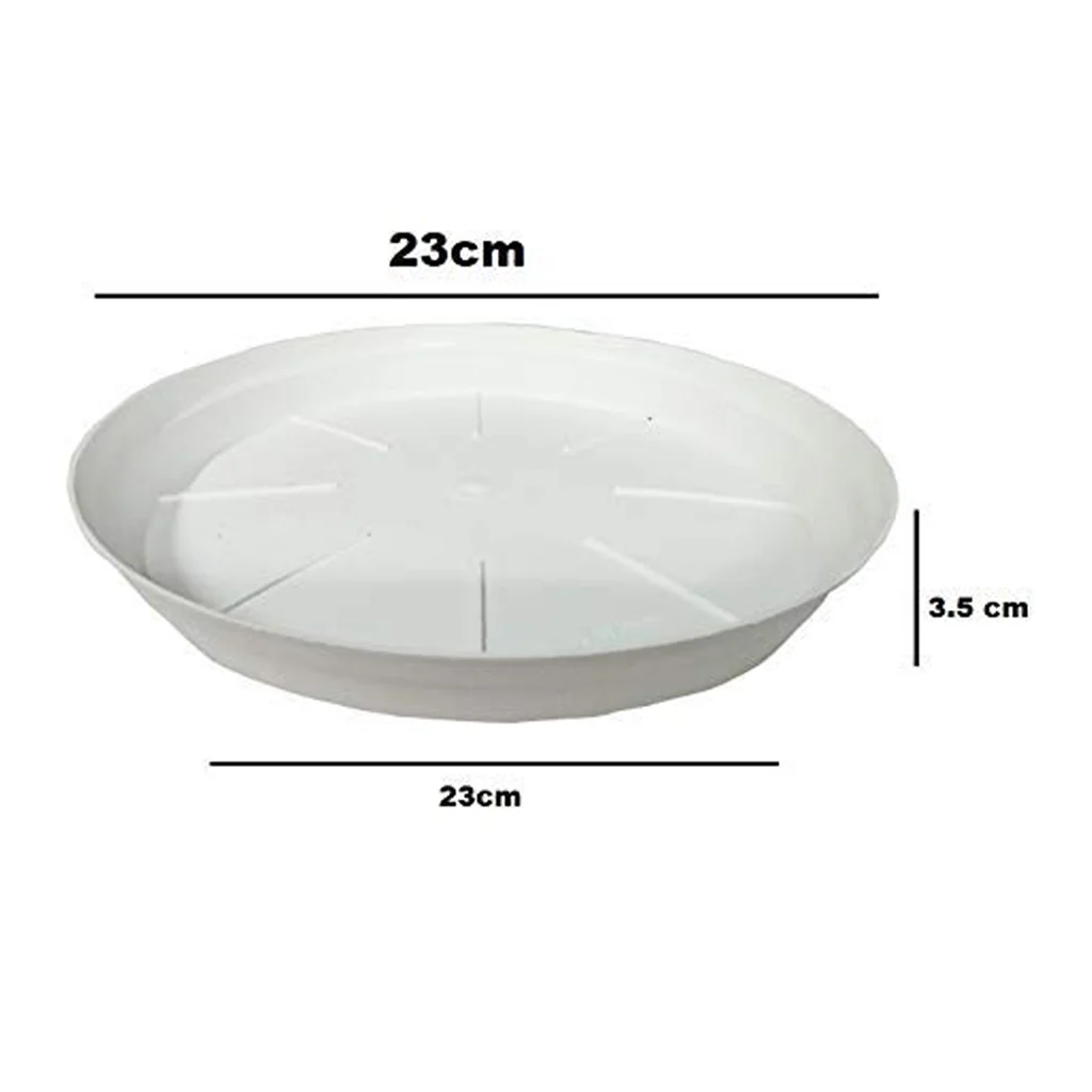 AM0932 Plastic Bottom Tray Plate 10 inch Round Plastic Pot - Image 3