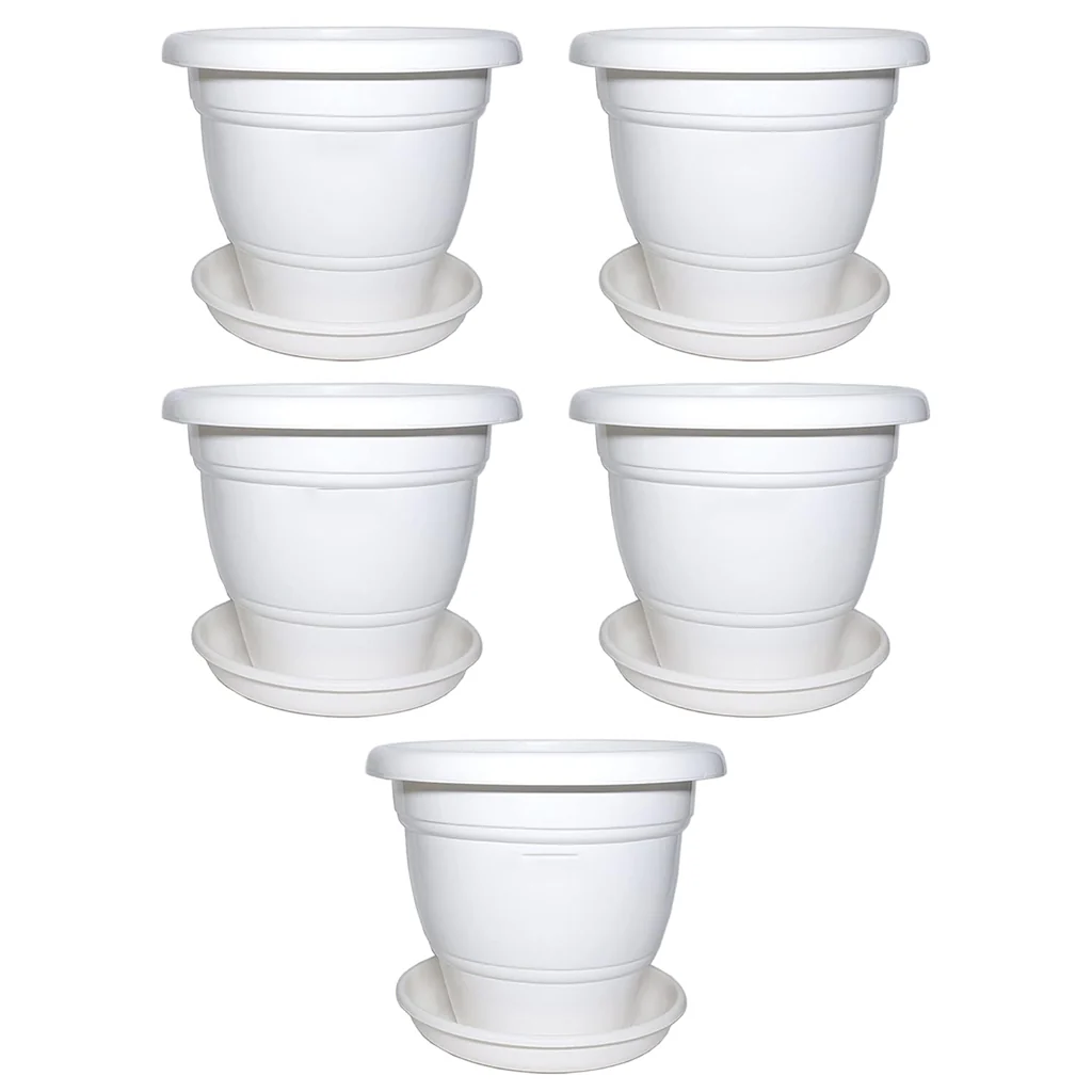 AM0932 Plastic Bottom Tray Plate 10 inch Round Plastic Pot - Image 5
