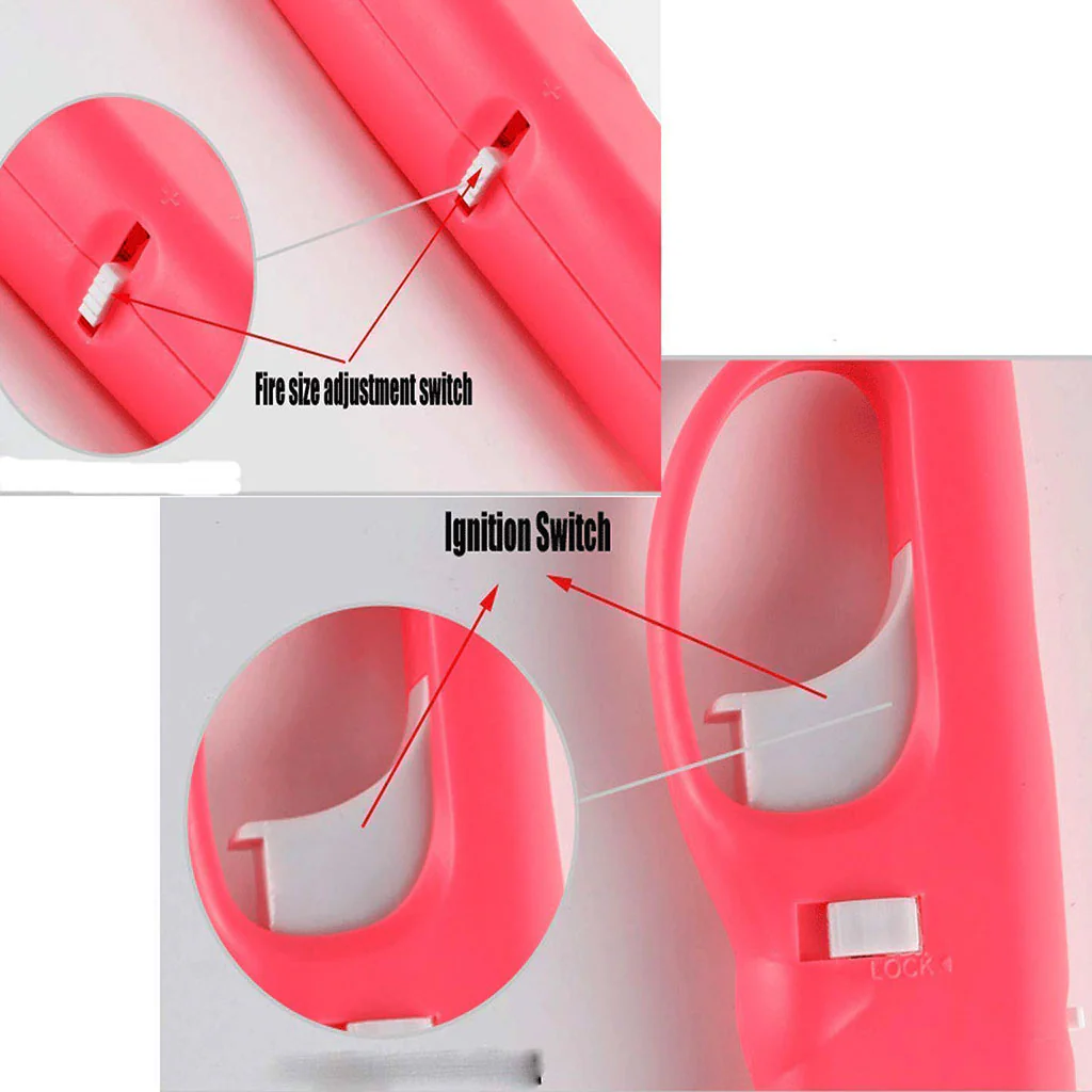 0154 Plastic Adjustable Flame & Gas refillable Lighter (Multicolour) - Image 7