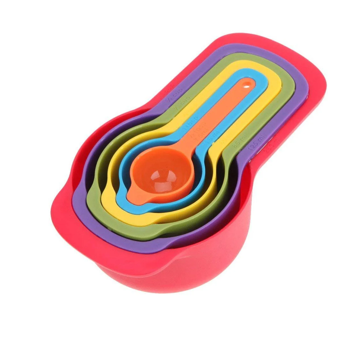 0811 Plastic Measuring Spoons for Kitchen (6 pack) - Image 3