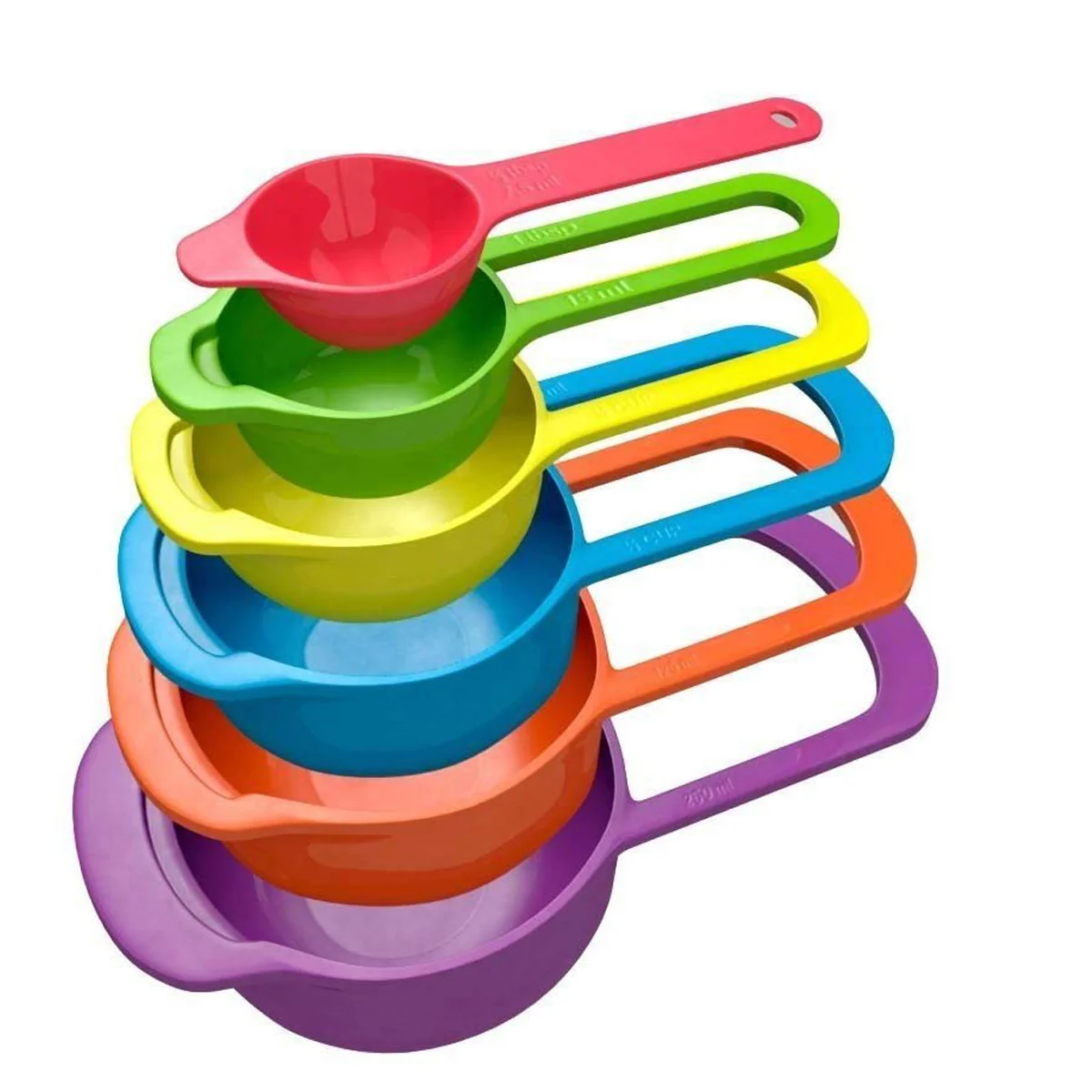 0811 Plastic Measuring Spoons for Kitchen (6 pack) - Image 4