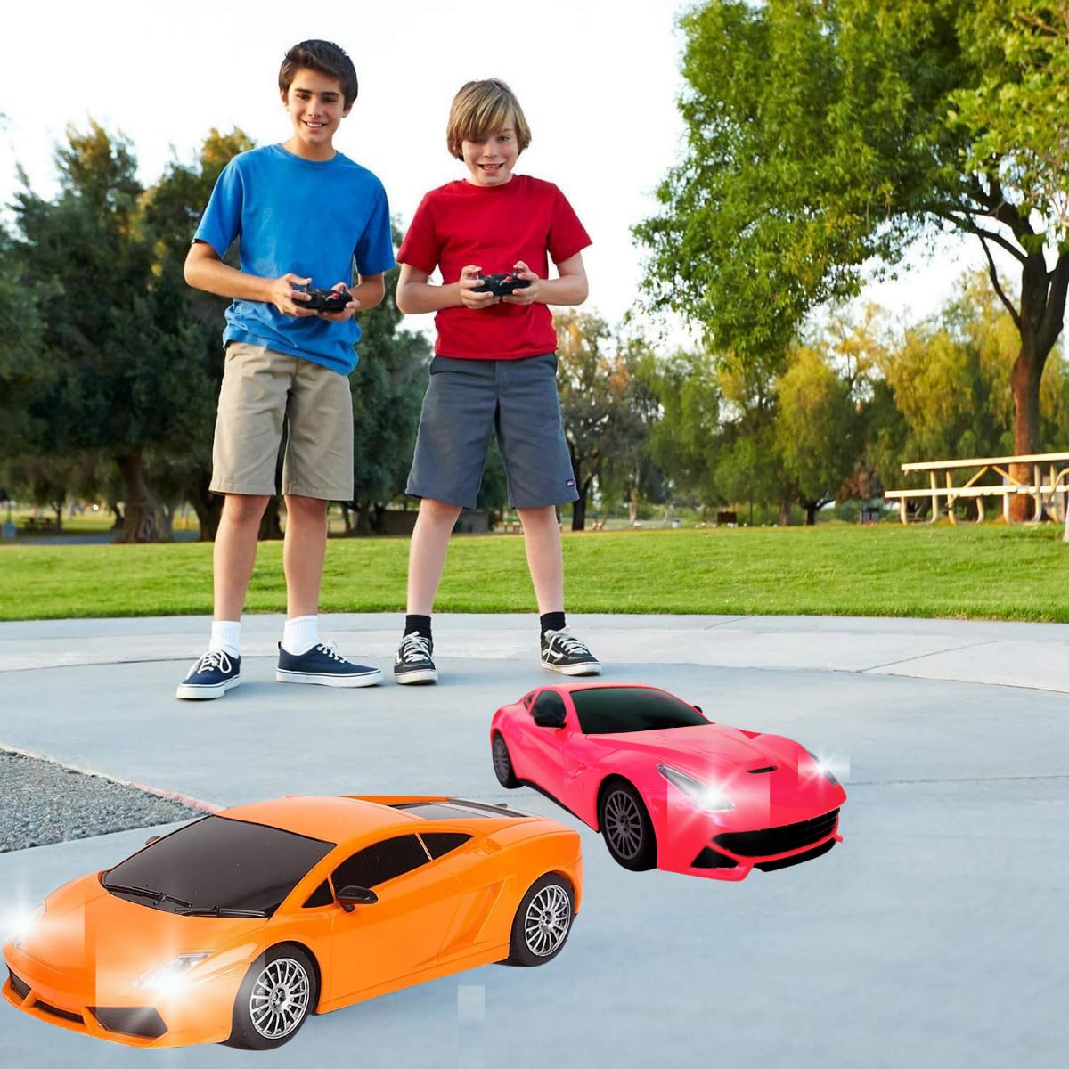 AM5281 Plastic Remote Controlled Racing Car, Super Racing Sports High Speed Toy Vehicle, Motor RC Chargeable Cars for Kids - Image 2