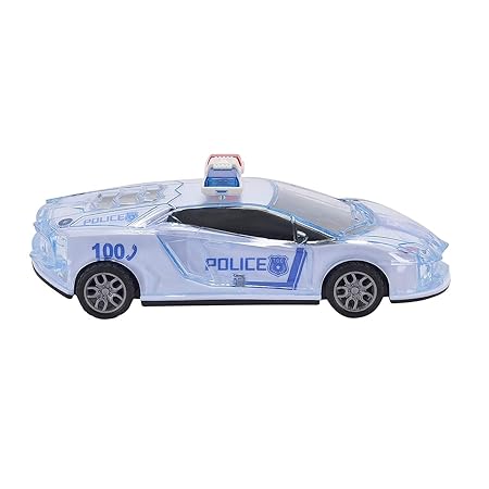 AM3449 Police Car with Lights and Sound Friction Power Car Toy - Image 5
