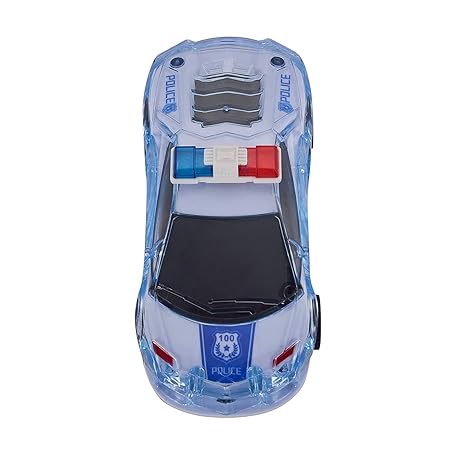 AM3449 Police Car with Lights and Sound Friction Power Car Toy - Image 6