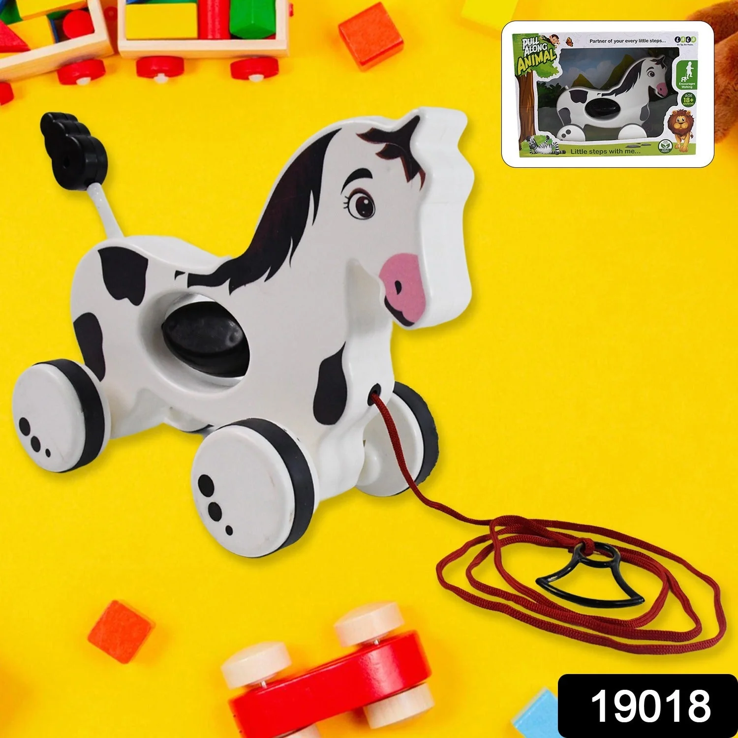 19018 Hourse Pull Along Toddler Toy with Attractive Design - Image 2